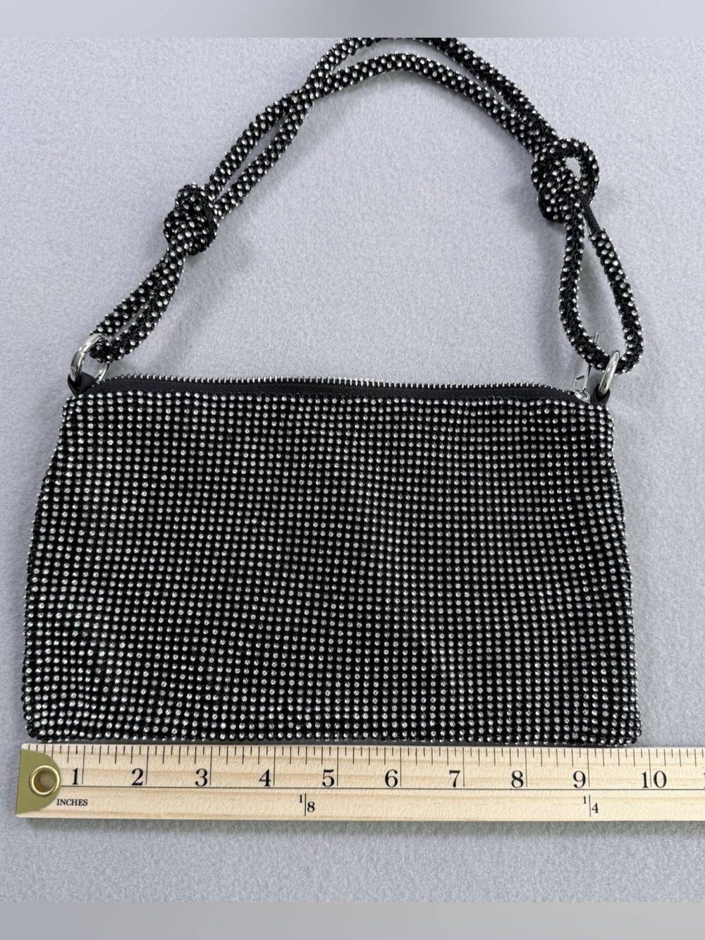 Rhinestone Party Bag in Black - Like New